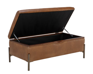 KAEL STORAGE BENCH - TOBACCO TAN