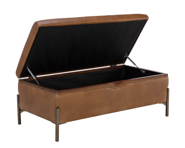 KAEL STORAGE BENCH - TOBACCO TAN