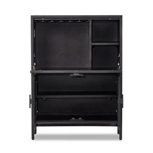 Caprice Bar Cabinet - Black Wash Mango