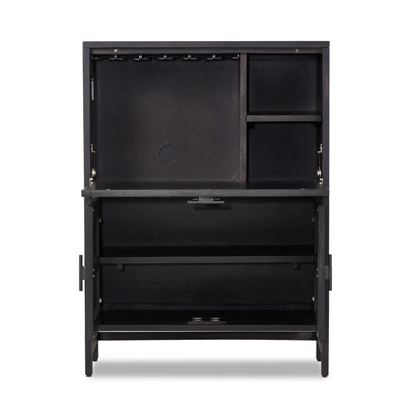 Caprice Bar Cabinet - Black Wash Mango