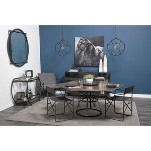 Chriselle Black Metal And Glass Two Tier Bar Cart