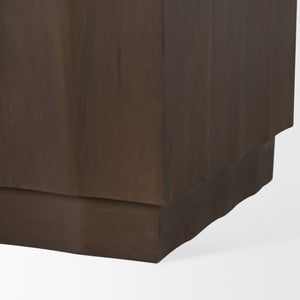 Swanson Dark Brown Wooden Scalloped Sideboard