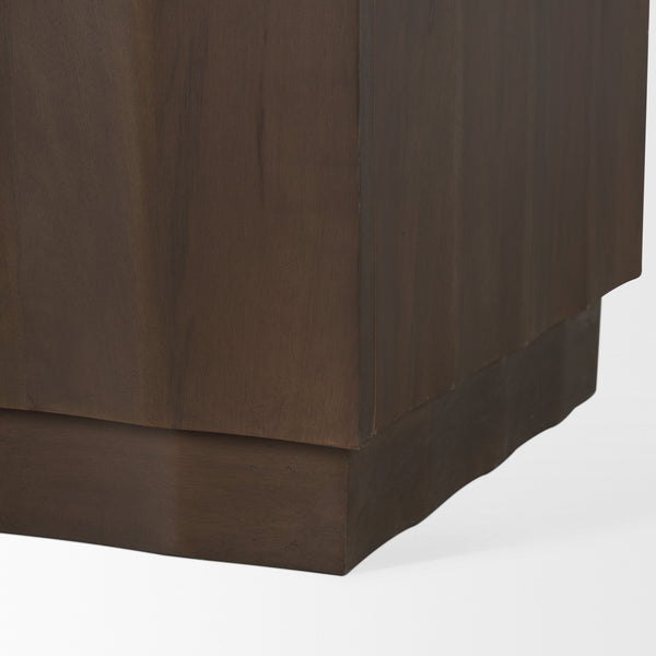 Swanson Dark Brown Wooden Scalloped Sideboard