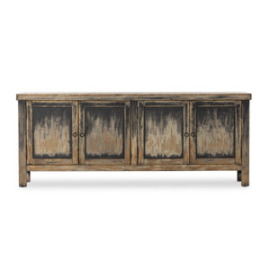 Hitchens Media Console In Worn Black