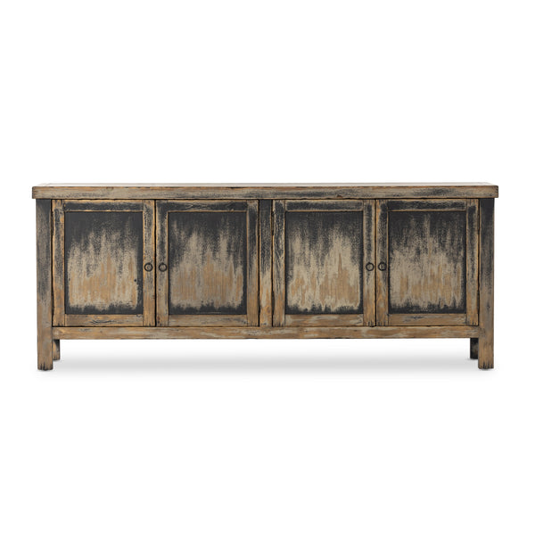 Hitchens Media Console In Worn Black