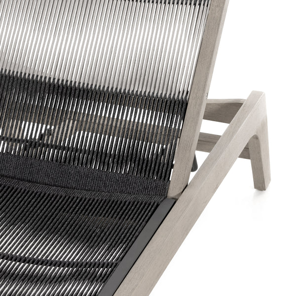 Julian Outdoor Chaise Lounge In Grey