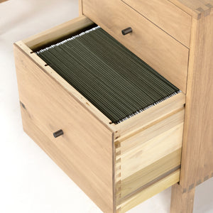 Isador Executive Desk In Dry Wash Poplar