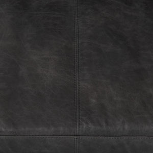 Cochrane 82L x 33W x 32.3 Black Leather Three Seater Sofa