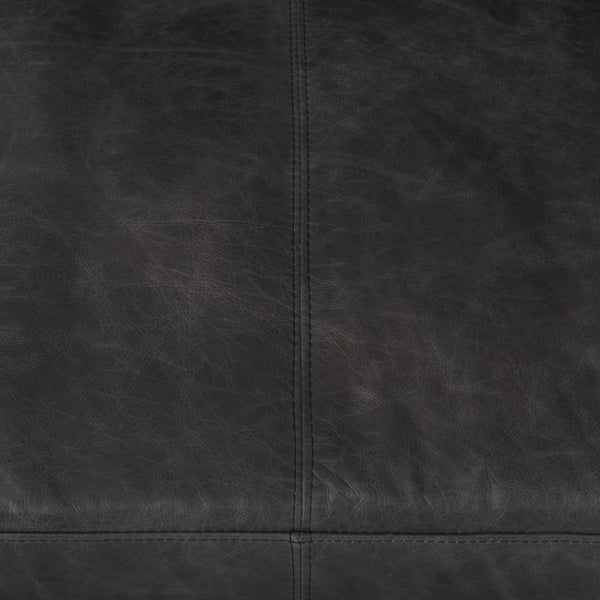 Cochrane 82L x 33W x 32.3 Black Leather Three Seater Sofa
