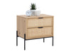 AVIDA NIGHTSTAND - BLACK - RUSTIC OAK/NATURAL