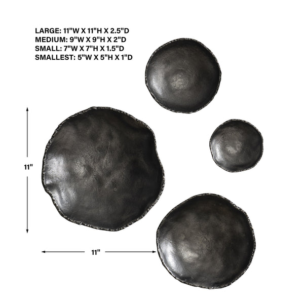 Lucky Coins Nickel Wall Decor, Set/4