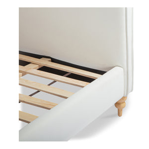 Jacqueline Queen Bed in Cream Upholstery