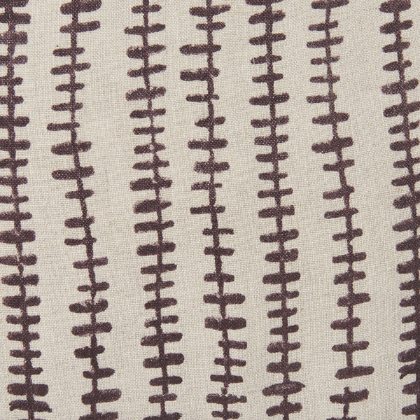 Jenna Beige w/ Merlot Print Linen Square Decorative Pillow Cover