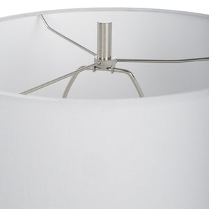 Ascent White Geometric Table Lamp