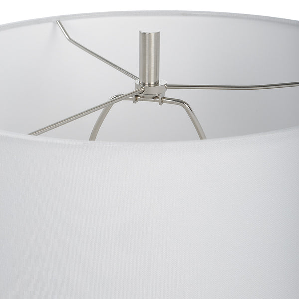 Ascent White Geometric Table Lamp