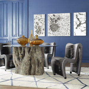 Splotch Wall Art, Silver, Square