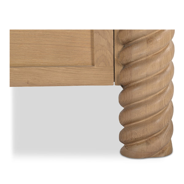 Treccia 2 Drawer Nightstand in Oak