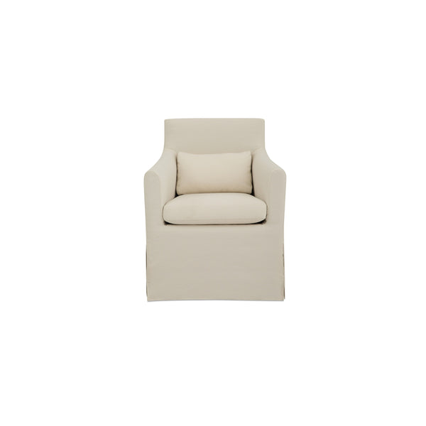Moe's Lydia Outdoor Slipcover Dining Chair in Cream