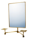 Desk Top Rectangular Mirror Antique Brass Finish