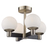 Tilbury AC7095VB Semi-Flush Mount in Matte Black & Brass