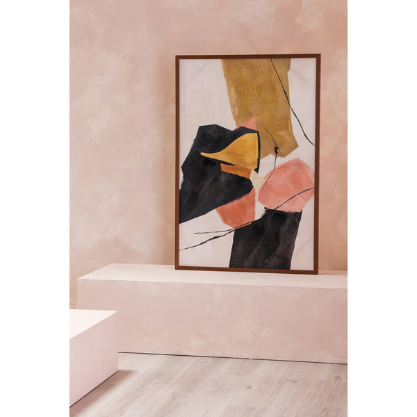 Moe's Anni Framed Painting with Pine Frame