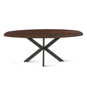 Riviera 78" Dining Table Dark Walnut