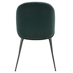 Lucy Velvet Fabric Chair In Gallery Dark Green