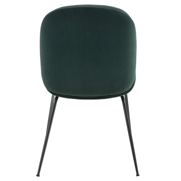 Lucy Velvet Fabric Chair In Gallery Dark Green