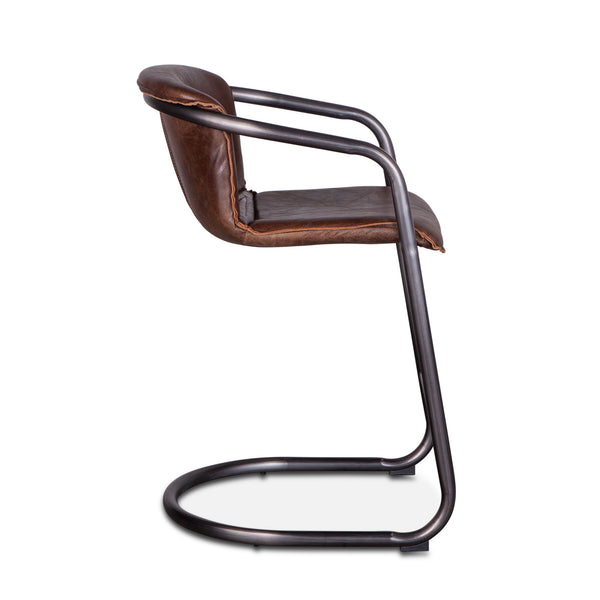 Portofino Leather Counter Chair Geisha Brown