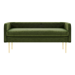 Marsha KD Velvet Bench, Dainty Green