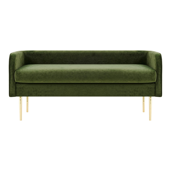 Marsha KD Velvet Bench, Dainty Green