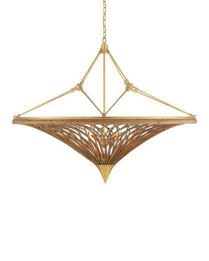 Gaborone Chandelier In Natural & Contemporary Gold Leaf