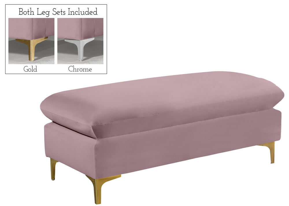 Lucy Ottoman In Pink Velvet