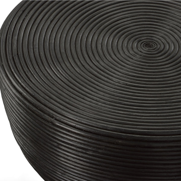 Bongo Black Rattan Side Table