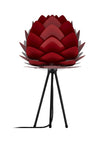 Aluvia Table Lamp in Ruby with Black Base
