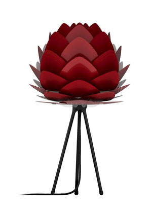 Aluvia Table Lamp in Ruby with Black Base