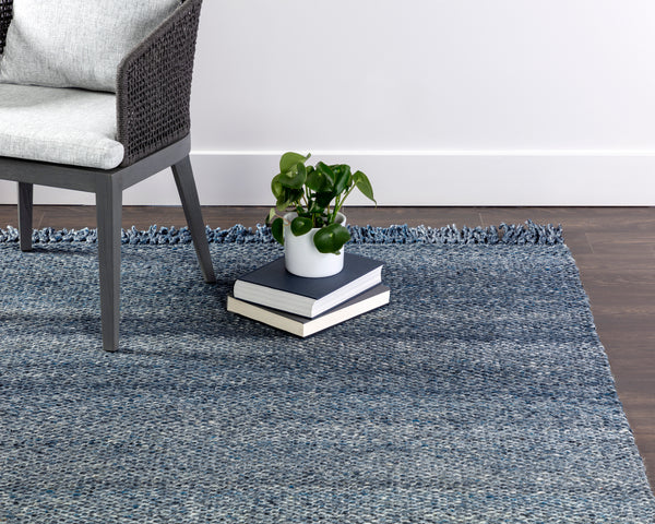 LINDAU HAND-WOVEN RUG - TEAL - 8' X 10'