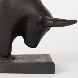 Tauro III (Set of 2) 10L x 5W Black Cast Aluminum Raging Bull Bookends