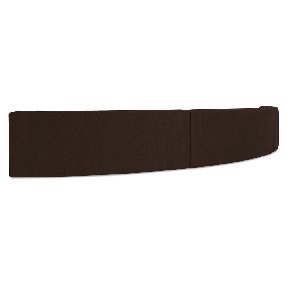 Naomi 3 Piece Concave Modular Sectional in Dark Brown