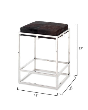 Shelby Hide Counter Stool, Espresso
