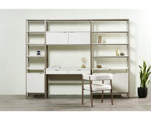 Ambrose Modular Bookcase - Small - Champagne Gold - Cream