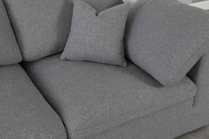 Carmen Cloud Modular Sofa In Grey Linen Fabric