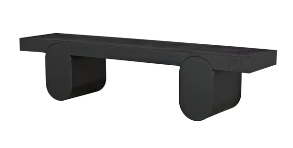Evora Industrial Steel Coffee Table in Matte Black