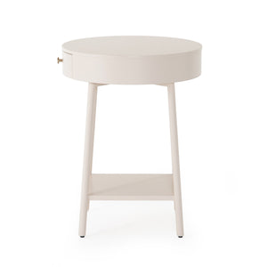Van Nightstand In Matte Alabaster