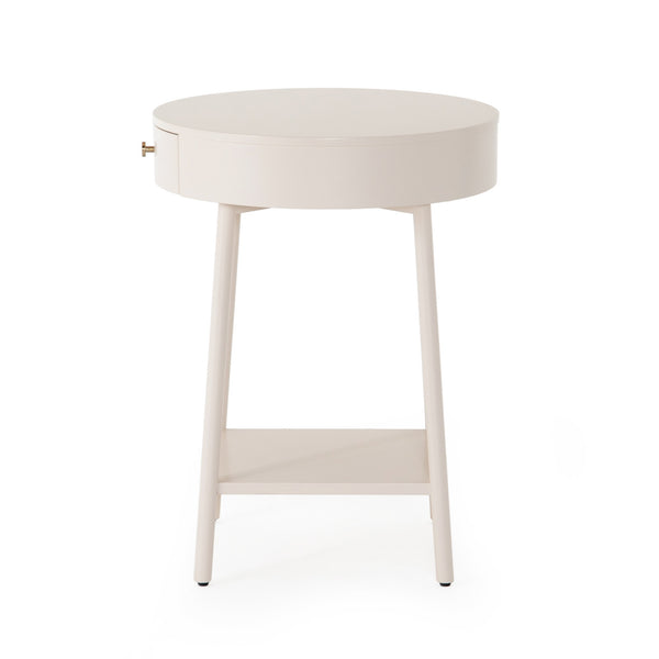 Van Nightstand In Matte Alabaster