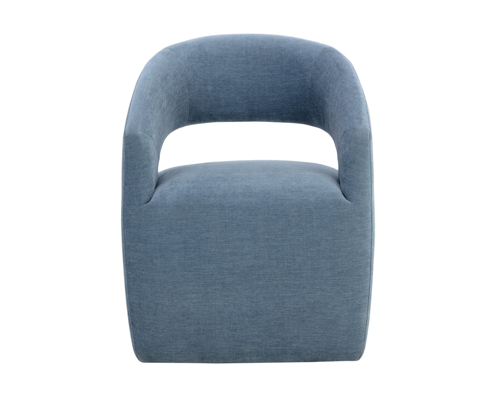 LLORET WHEELED DINING ARMCHAIR - DANNY ICEBERG