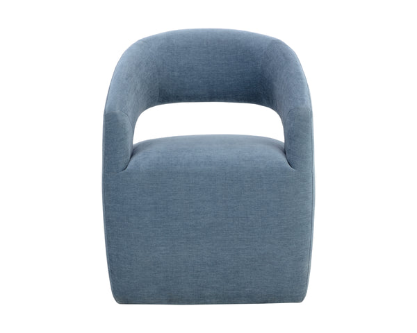 LLORET WHEELED DINING ARMCHAIR - DANNY ICEBERG