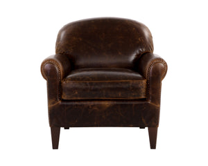 BASTONI LOUNGE CHAIR - CHOCOLATE LEATHER