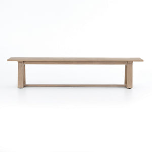 Atherton Outdoor Dining Bench in Brown