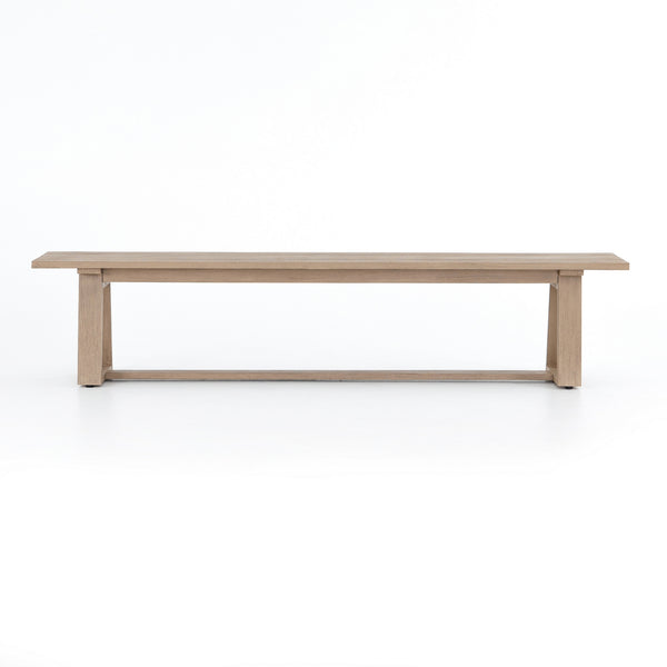 Atherton Outdoor Dining Bench in Brown